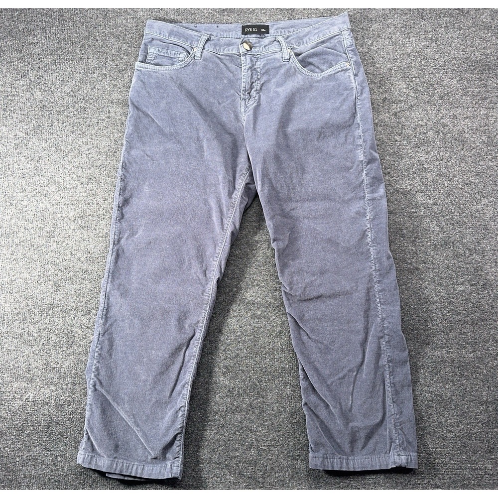 Rye 51 Men's 33w Light Blue/gray Stretch Straight Leg Pants Chino EUC 24" Inseam